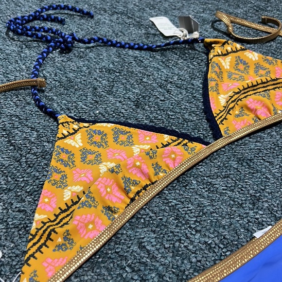 BRAND NEW with tags RARE Aerie reversible bikini high waist jet set beach Ikat - Picture 4 of 10